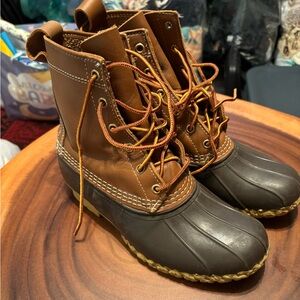 L.L. Bean Boots, Tan/Brown 8”, Size 6